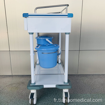 Chariot de traitement de soins infirmiers en acier ABS Ward hôpital